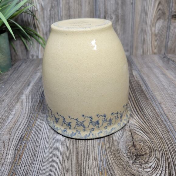 Vintage Wheat Crock, 1 Qt Kitchen, RRP Spongeware, Robinson Ransbottom, Hairline - Picture 7 of 9